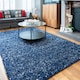 image 3 of KUKOON Navy Blue Mottled Shaggy Living Room Area Rug 80cm x 150cm
