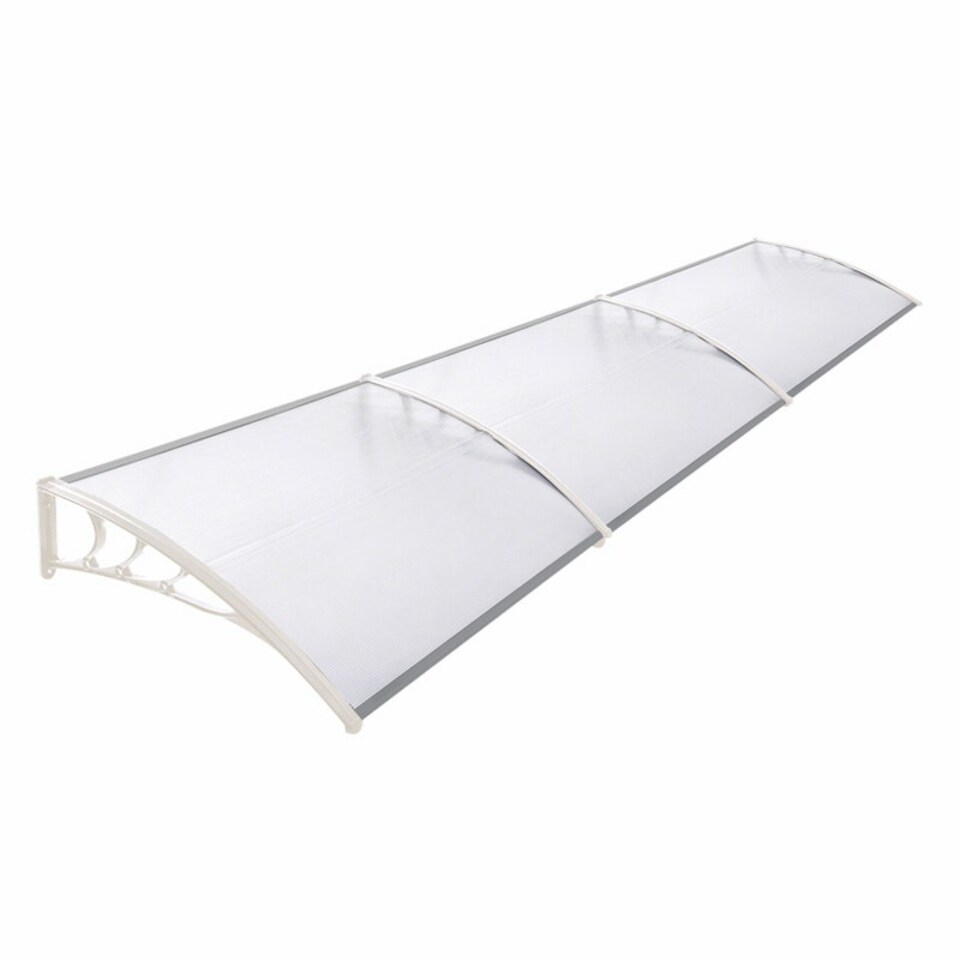 image 1 of Living and Home Window Door Awning Canopy with Brackets - L270*W100*H28 White