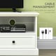 image 5 of HOMCOM TV Stand with Drawers Shelves and Cable Management, for 45" TVs, White