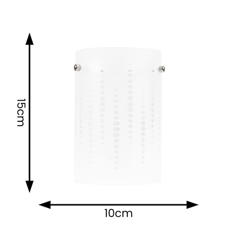 image 1 of ValueLights Elsie Frosted Glass Spotted Ceiling Small Shade