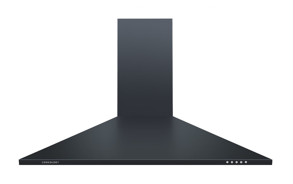 image 1 of Cookology 90cm Black Chimney Cooker Hood - Energy Rating A