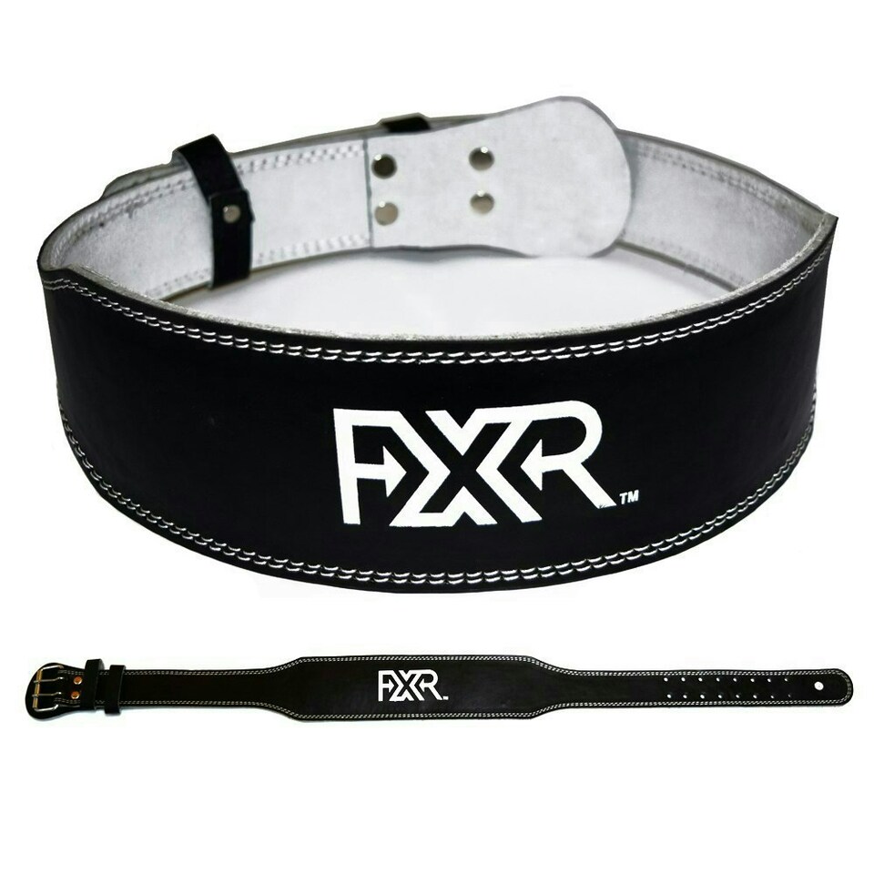 Black Leather Weightlifting Belt Black | XL