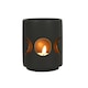 image 1 of Something Different Triple Moon Cut Out Candle Holder - Black - One Size