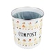 image 4 of Silly Goose Compost Caddy - Metal 2L Decorative Kitchen Food Waste Bin