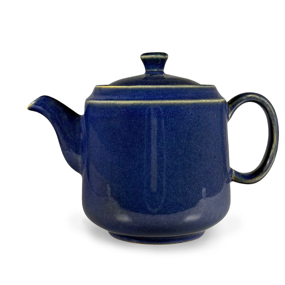 image 1 of Scandi Home Frederiksberg Navy Blue Artisan Glaze Ceramic 1L Infuser Teapot