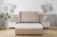 image 2 of Sloomy Devonshire Pebble Plush Divan Bed Base 2 Drawers Foot-End With 54 Inch Wingback Headboard | Brown | Pebble | King | 1