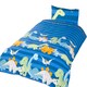 image 1 of Dinosaur Polycotton Kids Duvet Cover Set with Pillowcase Blue | Single