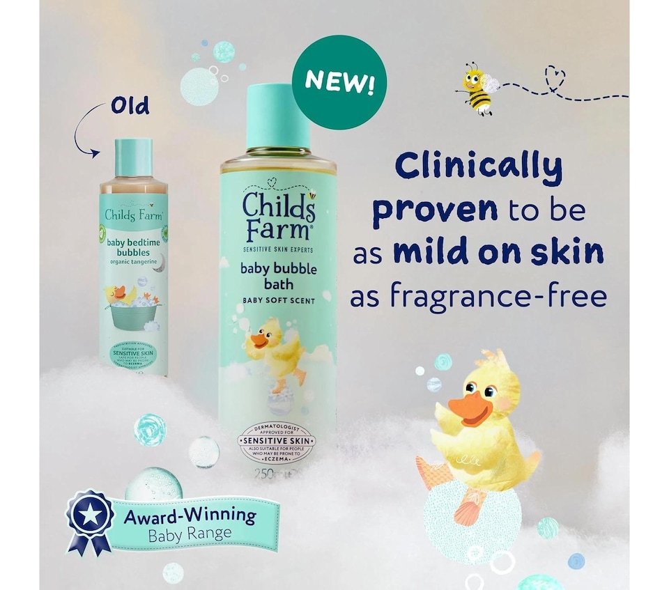 image 1 of Childs Farm Baby Bubble Bath Bedtime Sensitive Skin Soft Scent 250Ml Newborn