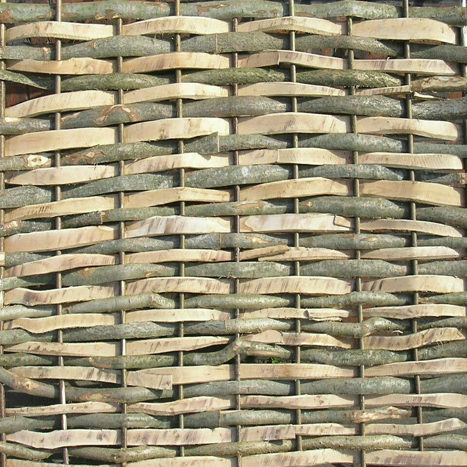 image 1 of Primrose Split Hazel Hurdle Fence Panel Natural Handwoven Weave 6ft x 6ft