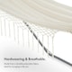 image 4 of VonHaus Beige Boho Fringe Hammock with Frame for Garden