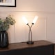 image 3 of ValueLights Maya Matte Black 2 Way Curved Cross Over Table Lamp | Black