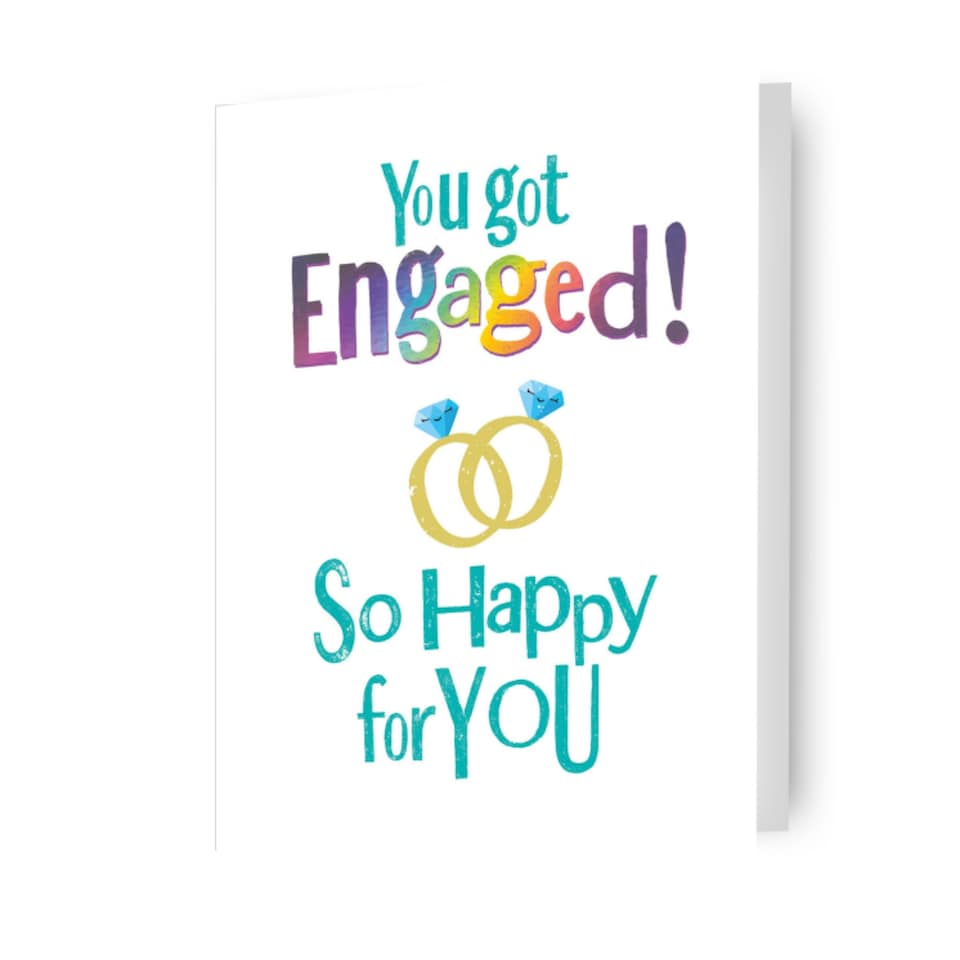 image 1 of Brightside 'You Got Engaged' Happy Engagement Card