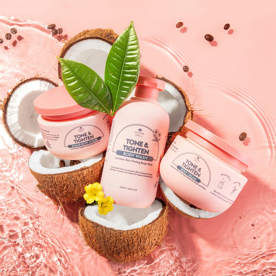 image 1 of Nature Spell Tone & Tighten Skin-Firming Body Cream for Body and Bum