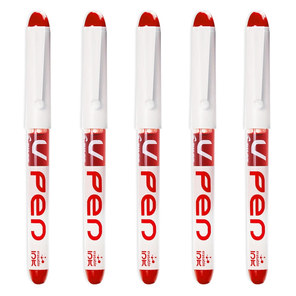image 1 of PILOT V Pen Erasable Disposable Fountain Pen 0.58mm Pack of 12
