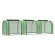 image 1 of Outsunny Tunnel Greenhouse Steel Frame for Garden w/ Zipper Doors