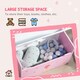 image 5 of ZONEKIZ  2 in 1 Wooden Kids Storage Bench, Toy Box w/ Safety Rod - Pink 