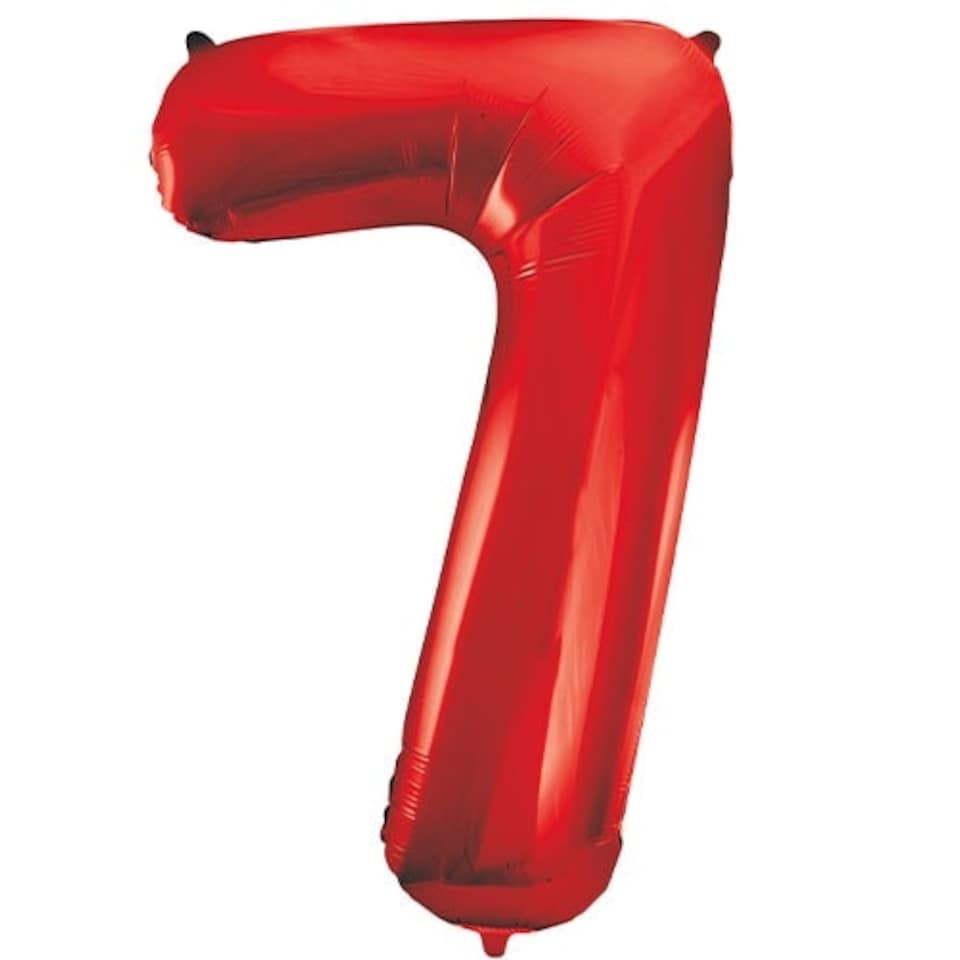 Red Number 7 Helium Foil Giant Balloon 86cm / 34 in