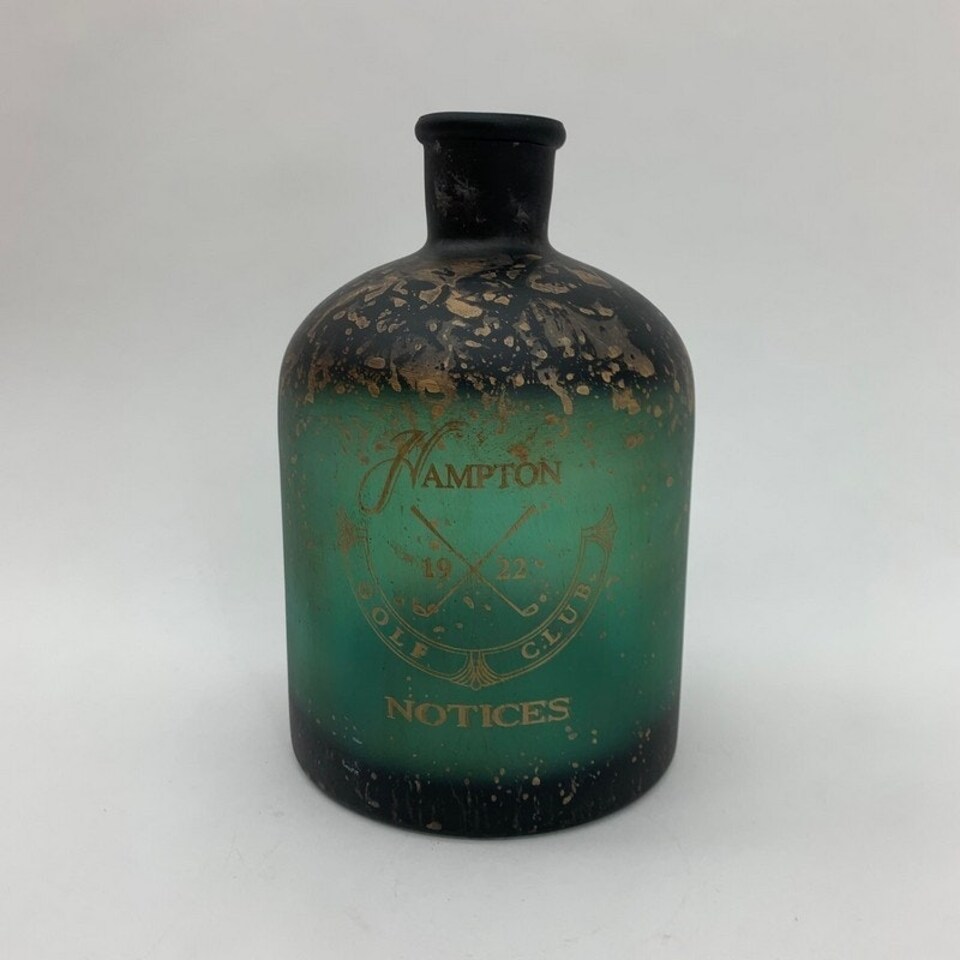 image 1 of Decorative Vase/Bottle - Glass - L15 x W15 x H23 cm Green