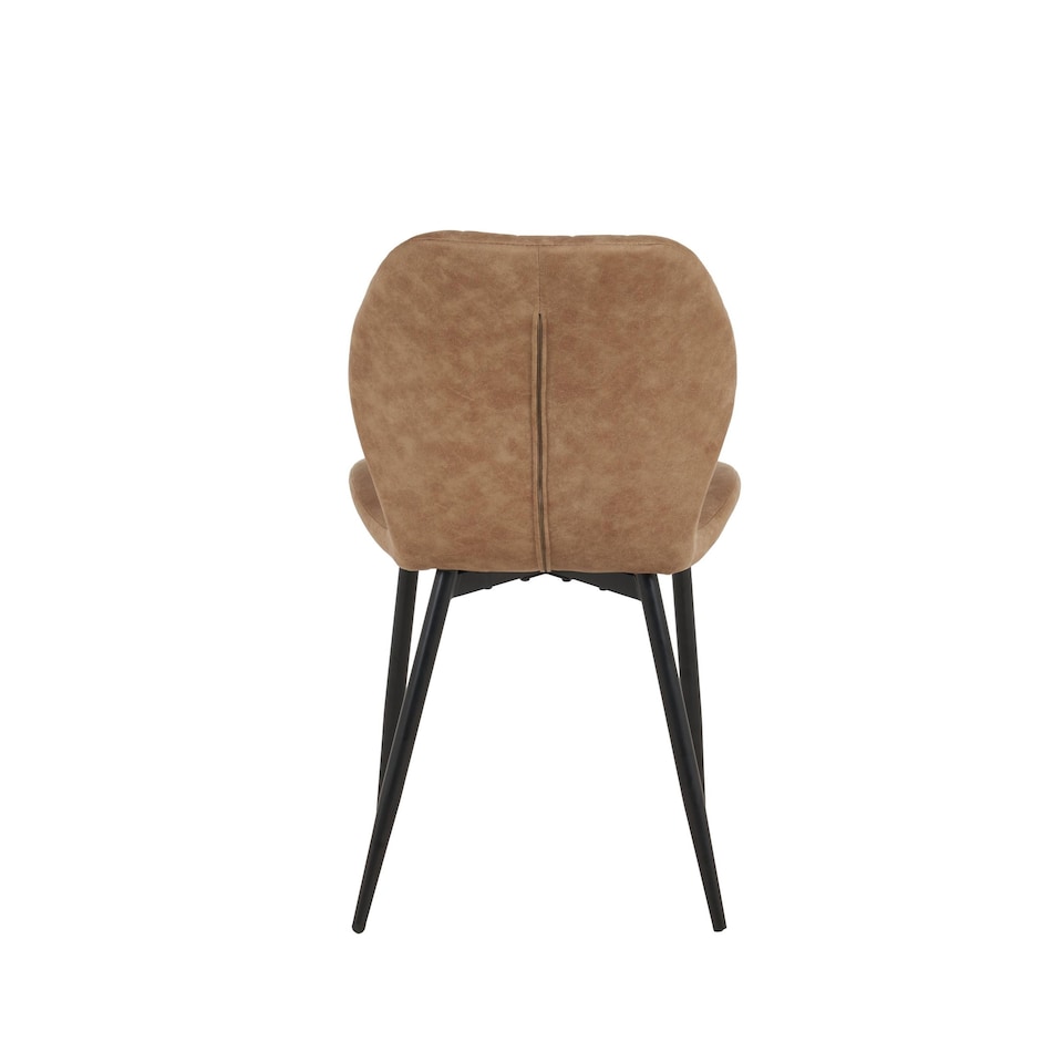 image 1 of New York Dining Table with 4 Jaydn Leather Chairs - Tan | Brown | Tan