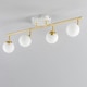 image 4 of BHS Lott Terrazzo Opal Ball 4 Light Spotlight Bar, Satin Brass | Gold | Satin Brass | 1