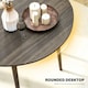 image 6 of HOMCOM Foldable Dining Table, Round Drop Leaf Table, Wood Legs, Grey