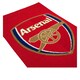 image 2 of Arsenal FC Official Printed Football Crest Rug/Floor Mat - Red - One Size