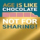 image 1 of Age Is Like Chocolate, Not For Sharing!- Funny Birthday Card