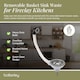 image 4 of Balterley Fireclay Kitchen Sink Basket Strainer Waste with Overflow | Silver | Brushed Nickel | 1