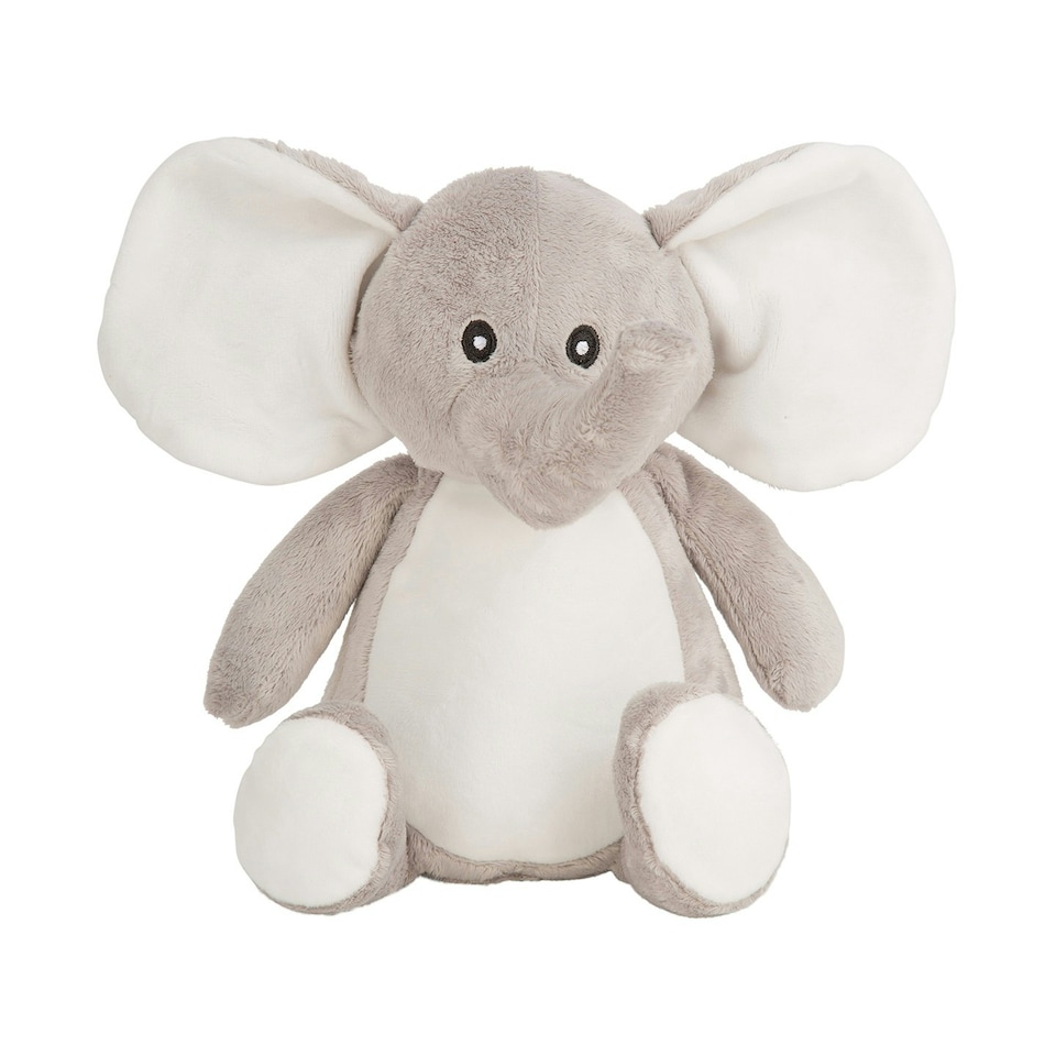 Mumbles Printme Elephant Plush Toy - Grey - 26cm