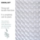 image 2 of Geometric Patterned White Cylinder Planter on Legs, Round Pot Plant Indoor D21 H34 cm, 9.1 ltrs Cap.