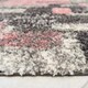 image 4 of KUKOON Blush Pink Patchwork Mottled Shaggy Area Rug 200cm x 290cm