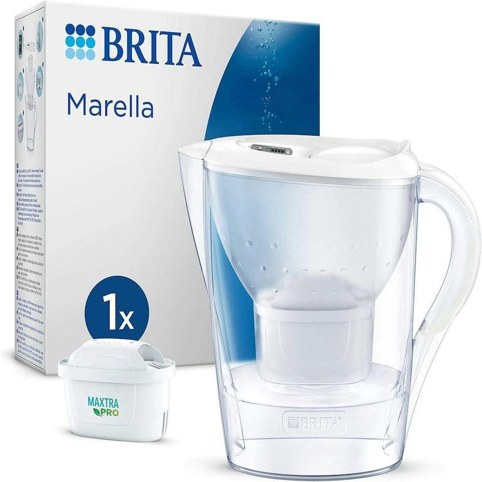 image 1 of BRITA Marella Water Filter Jug White (2.4L) incl. 1x MAXTRA PRO Pure Performance Cartridge