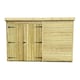 image 4 of 9 x 3 WINDOWLESS Garden Shed Pressure Treated T&G PENT Wooden Garden Shed + Double Doors (9' x 3' / 9ft x 3ft) (9x3)