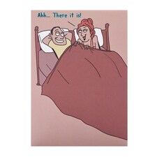 Humour Birthday Card - Couple In Bed
