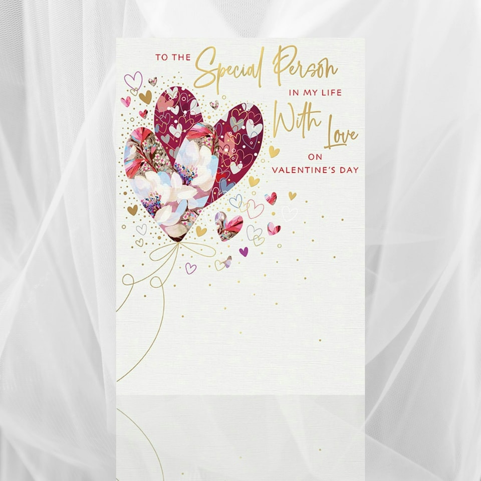 image 1 of Words 'n' Wishes Valentine Day Card for a Special Person, 23.5 x 16.5 cm,