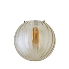 ValueLights Chessy Ribbed Glass Easy Fit Lamp Shade & Bulb | Gold