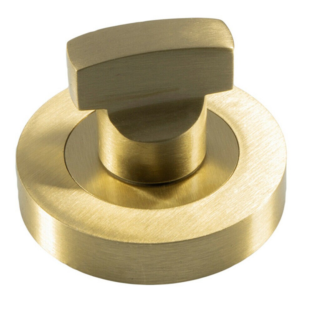 Loops Thumbturn Lock & Release Handle Concealed Fix Round Rose Satin Brass in Metallics