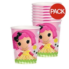 Lalaloopsy Crumbs Disposable Cup (Pack of 8) - Pink/Yellow/Green - One Size