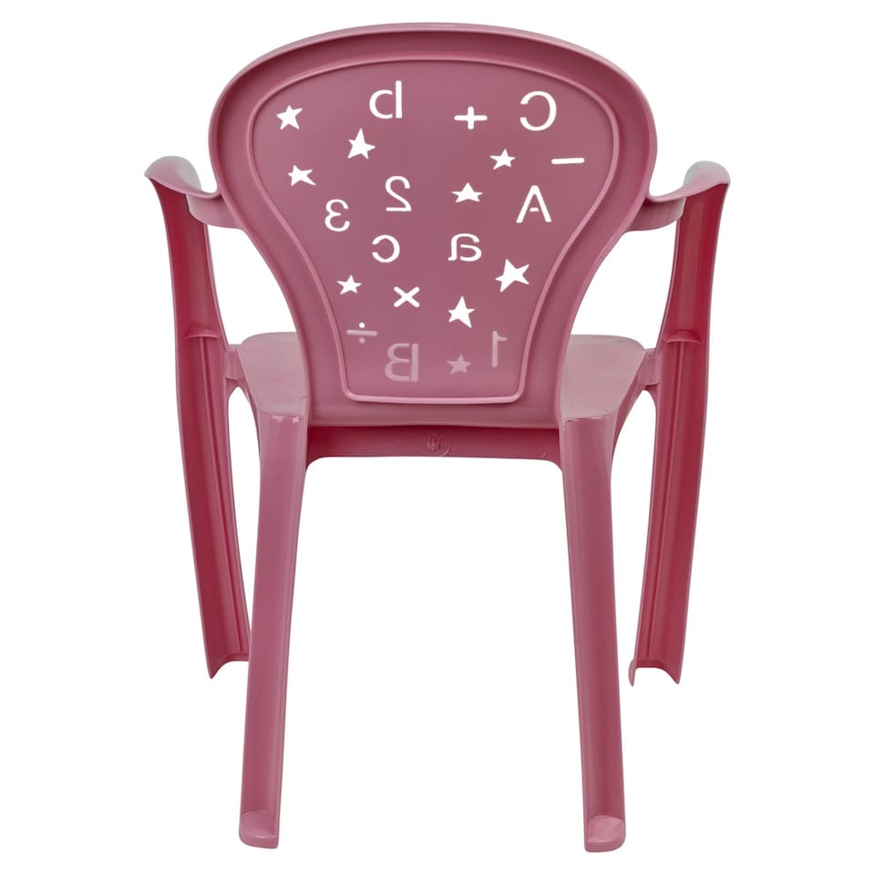 image 1 of Coloured Plastic Kids Chairs Stackable Nursery Indoor Outdoor Party Garden Play | Pink | 6 Pcs Pink | 6