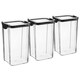 image 1 of Argon Tableware Food Storage Containers - 1.3 Litre - Pack of 3 - Resuable Container Meal Prep Container Tub Tupperware Airtight Lid