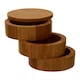 image 3 of Bessan Bamboo Natural Cylindrical Storage Set Brown