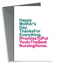 Cheeky Nursing Home Mother's Day Card For Mum