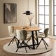 image 4 of Batilda Swivel Dining Chairs in Cream Fabic Set of 2