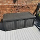 image 3 of Huge 634 Litre Outdoor Jumbo Storage Box - Black Rattan Effect
