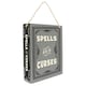 image 1 of Something Different Spells And Curses Hanging Sign - Grey - One Size