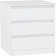 image 1 of Malvern 3 Drawer Bedside Table White