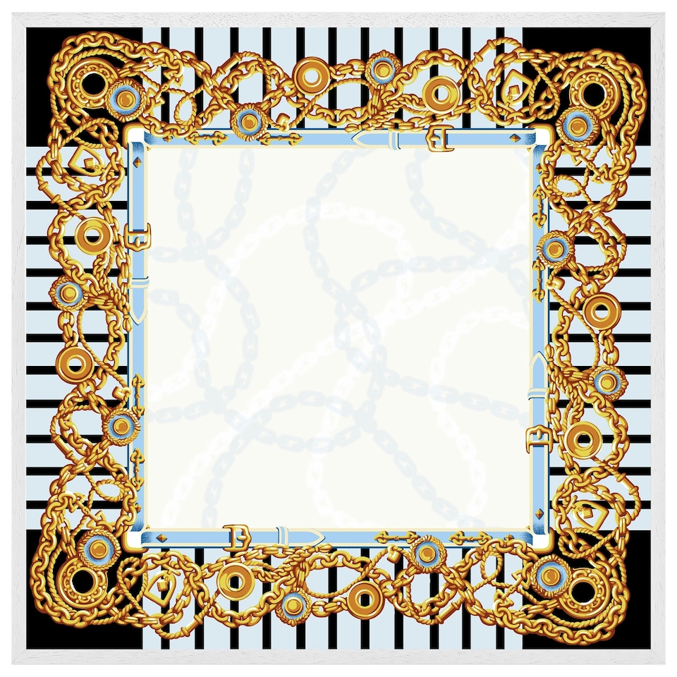 image 1 of Golden chains (Picture Frame) White | S