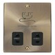 image 2 of SE HOME Antique Brass Shaver Socket 115v/230v Brown | Antique Brass