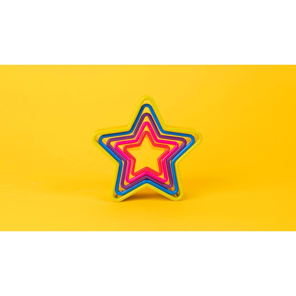 image 1 of Colourworks Star Shaped Cookie Cutters Set of 5