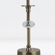 image 5 of Antique Brass Table Lamp with Facet Detail and Sage Green Shade Bronze | Green